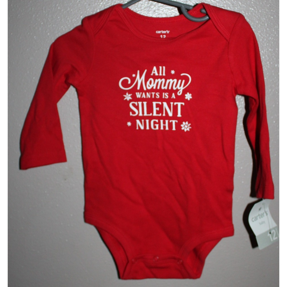 Carter's baby girls boys shirt My First Christmas shirt NEW with tags 12 months